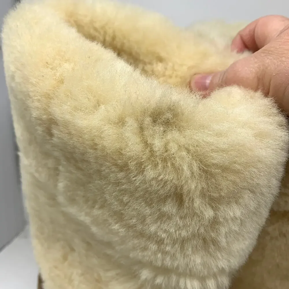 Ugg Over The Knee Bailey Button Sheepskin Boots Womens Sz 6 Brown Suede Cuffable
